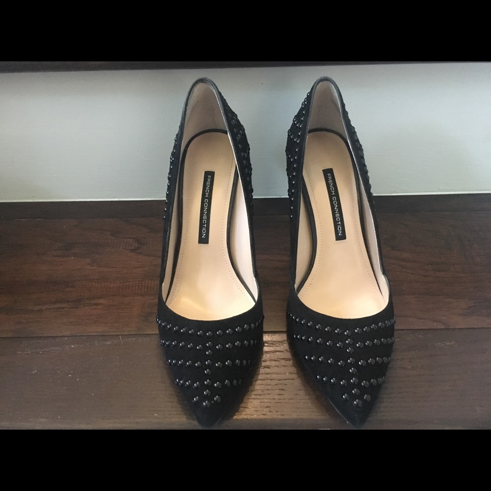 Black Studded French Connection heels